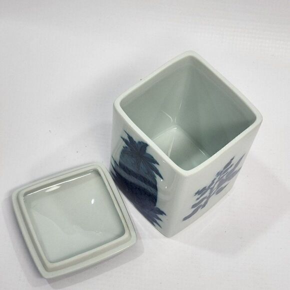 MOTTAHEDEH Charleston  Blue Pineapple 4.5" Cigarette Box & Lid Portugal - Picture 6 of 11